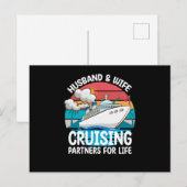 Echtgenoten cruise partners voor het leven briefkaart (Voorkant / Achterkant)