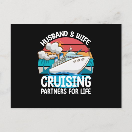 Echtgenoten cruise partners voor het leven briefkaart (Voorkant)