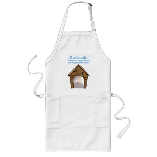 Echtgenoten in het Dog House Apron Lang Schort (Voorkant)