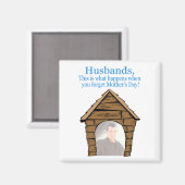 Echtgenoten in het hondenhuis Magnet (Voorkant / Achterkant)