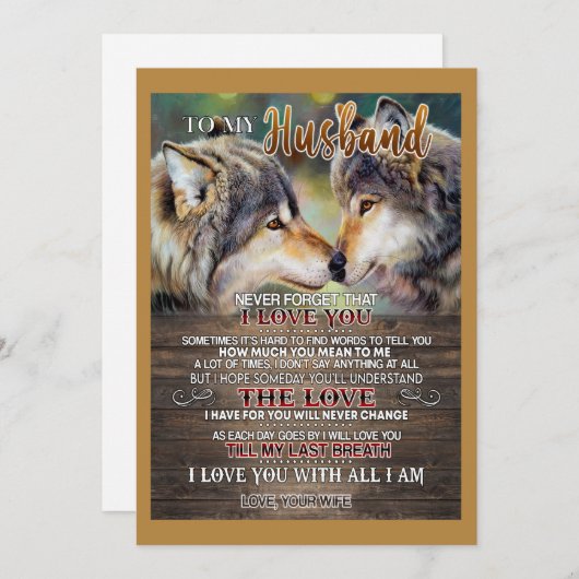 Echtgenoten Liefhebbers | Aan mijn man, ik hield v Feestdagenkaart (Voorkant / Achterkant)