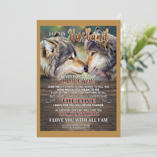 Echtgenoten Liefhebbers | Aan mijn man, ik hield v Feestdagenkaart (Staand voorkant)