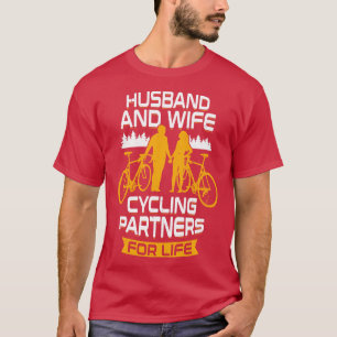 Echtgenoten op de fiets partners voor het leven t-shirt