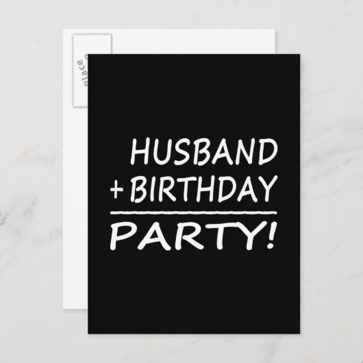 Echtgenoten Verjaardagen: Echtgenoot + Verjaardag Uitnodiging Briefkaart (Voorkant / Achterkant)