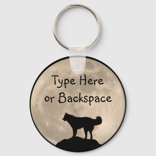 Echthandige Sleutelhangers Geslepen Dog Husky Sleu (Voorkant)