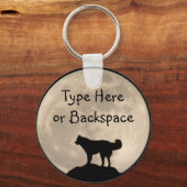 Echthandige Sleutelhangers Geslepen Dog Husky Sleu (Voorkant)