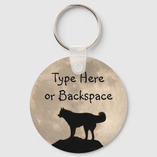 Echthandige Sleutelhangers Geslepen Dog Husky Sleu (Voorkant)