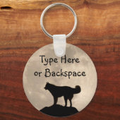 Echthandige Sleutelhangers Geslepen Dog Husky Sleu (Voorkant)