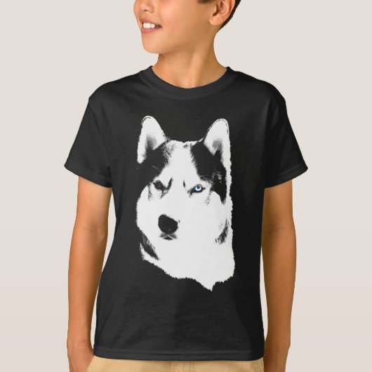 Echthandige T-Shirt Kind's 'Sled Dog Art'-Kinderen (Voorkant)