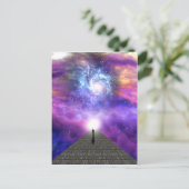 Echtheid aan het universum, groot mysterie van het briefkaart (Staand voorkant)