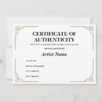 Echtheid van aangepast Gold Art Deco-certificaat