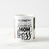 Echtmavrouw baas aangepaste naam 2 foto koffiemok (Center)