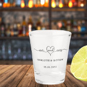 Echtpaar bruiloft shot glas