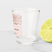 Echtpaar nieuw getrouwd roze goud bruiloft shot glas (Rechts)