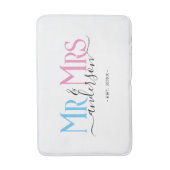 Echtpaar Nieuwe Bruid en Bruidegom Huwelijksjubile Badmat (Voorkant Verticaal)