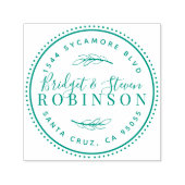 echtpaar | Rustiek script retouradres Zelfinktende Stempel (Design)