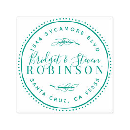 echtpaar | Rustiek script retouradres Zelfinktende Stempel