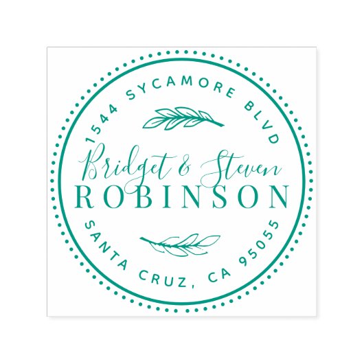 echtpaar | Rustiek script retouradres Zelfinktende Stempel (Design)