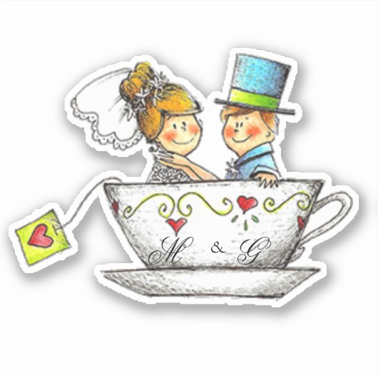 echtpaar sticker (Voorkant)