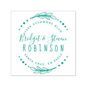 echtpaar | Teruggaveadres handgetekend script Zelfinktende Stempel (Design)