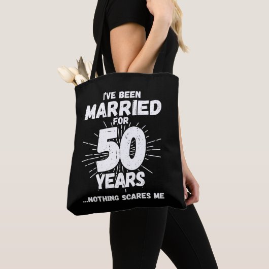 Echtparen Getrouwd 50 Jaar Grappig 50ste Trouwdag Tote Bag (Dichtbij)