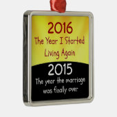 Echtscheiding 2015 vieren metalen ornament (Rechts)