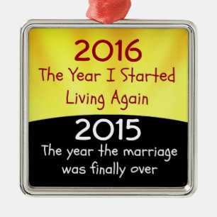 Echtscheiding 2015 vieren metalen ornament
