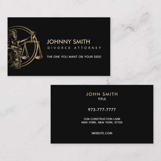 Echtscheiding Advocaat Slogans Visitekaartje (Voorkant / Achterkant)