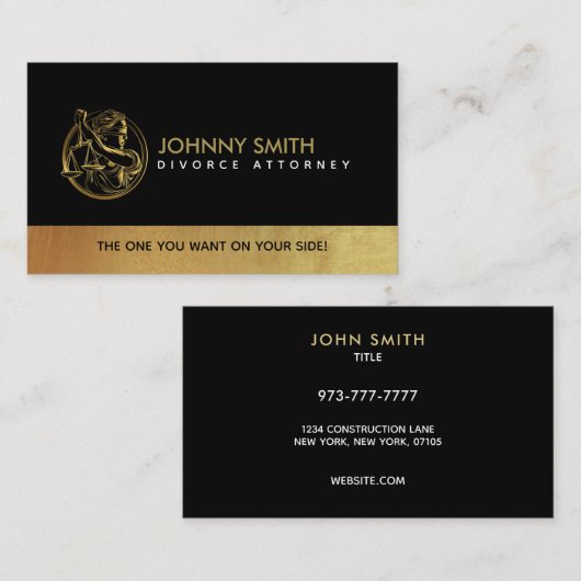 Echtscheiding Advocaat Slogans Visitekaartje (Voorkant / Achterkant)