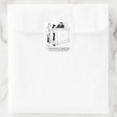 Echtscheiding Cartoon 6485 Vierkante Sticker (Tas)