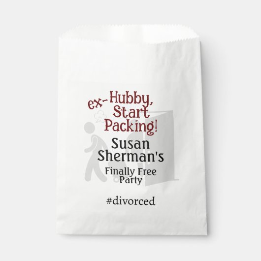 Echtscheiding Feest Viering Ex Hubby Start Verpakk Bedankzakje (Voorkant)
