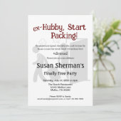 Echtscheiding Feest Viering Ex Hubby Start Verpakk Kaart (Staand voorkant)