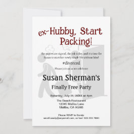 Echtscheiding Feest Viering Ex Hubby Start Verpakk Kaart