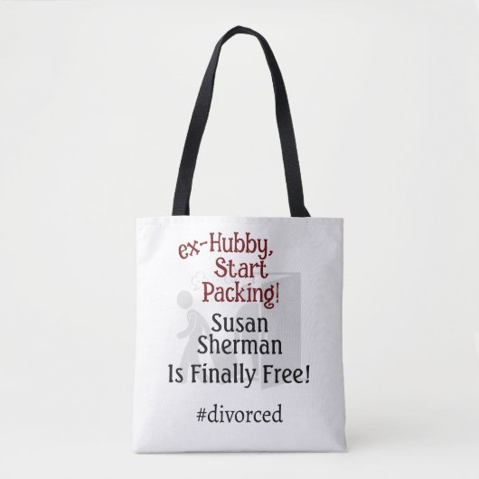 Echtscheiding Feest Viering Ex Hubby Start Verpakk Tote Bag (Voorkant)