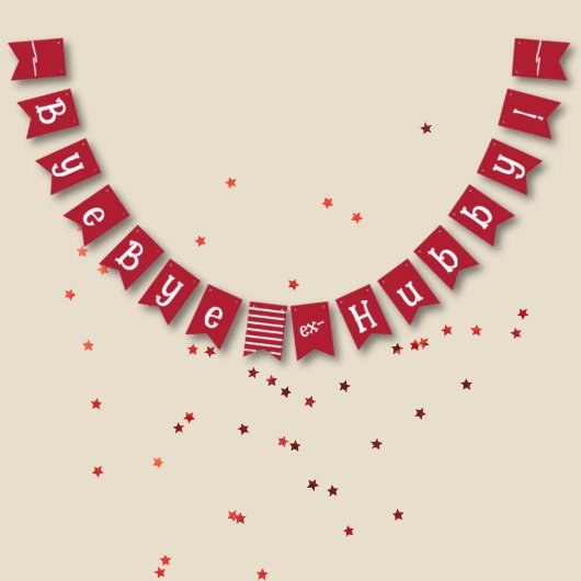 Echtscheiding Feest Viering Ex Hubby Start Verpakk Vlaggetjes