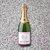 Echtscheiding Feest Viering Roze Eindelijk Gratis Sparkling Wijnetiket