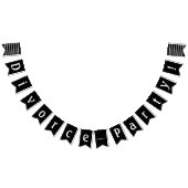 Echtscheiding Feest Viering Zwart Wit Vlaggetjes (Alle)