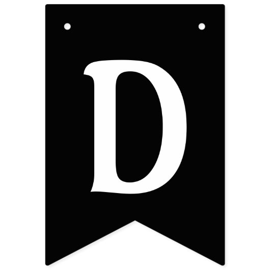 Echtscheiding Feest Viering Zwart Wit Vlaggetjes (Tweede vlag)