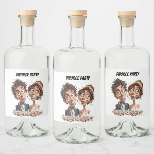  Echtscheiding Feestfles Likeurfles Etiket (Flessen)