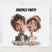  Echtscheiding Feestfles Likeurfles Etiket (Enkel label)