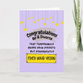 Echtscheiding Gefeliciteerd Kaart - Vast uw visie (Voorkant)