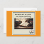 Echtscheiding: het gelukkigste hoofdstuk feestdagenkaart (Voorkant / Achterkant)