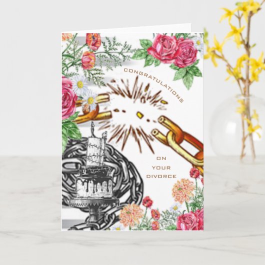 Echtscheiding Kaart (Gele Bloem)