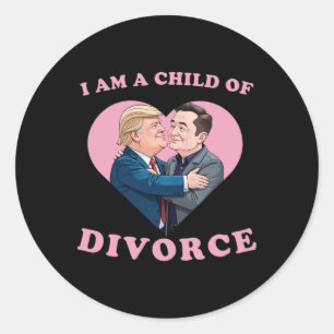 Echtscheiding Kind Van Trump Grappige Breuk Meme Ronde Sticker