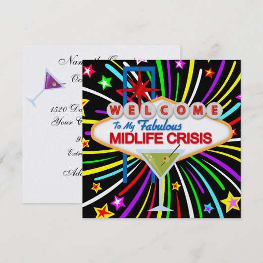 Echtscheiding - Midlife Crisis Party - SRF Kaart (Voorkant / Achterkant)