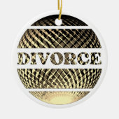 Echtscheiding partij goud platina keramisch ornament (Voorkant)