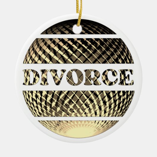 Echtscheiding partij goud platina keramisch ornament (Voorkant)