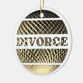 Echtscheiding partij goud platina keramisch ornament (Links)