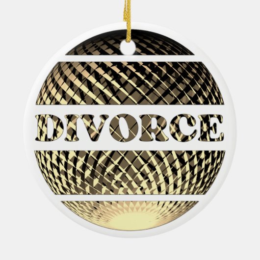 Echtscheiding partij goud platina keramisch ornament (Achterkant)