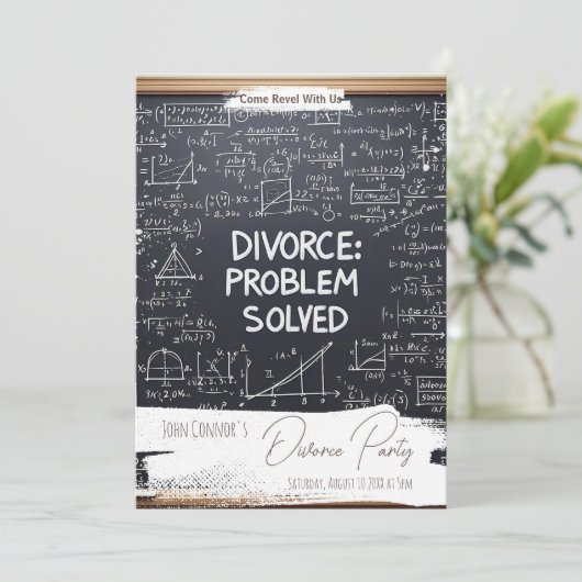 Echtscheiding partij nodigt uit: Probleem opgelost Kaart (Staand voorkant)